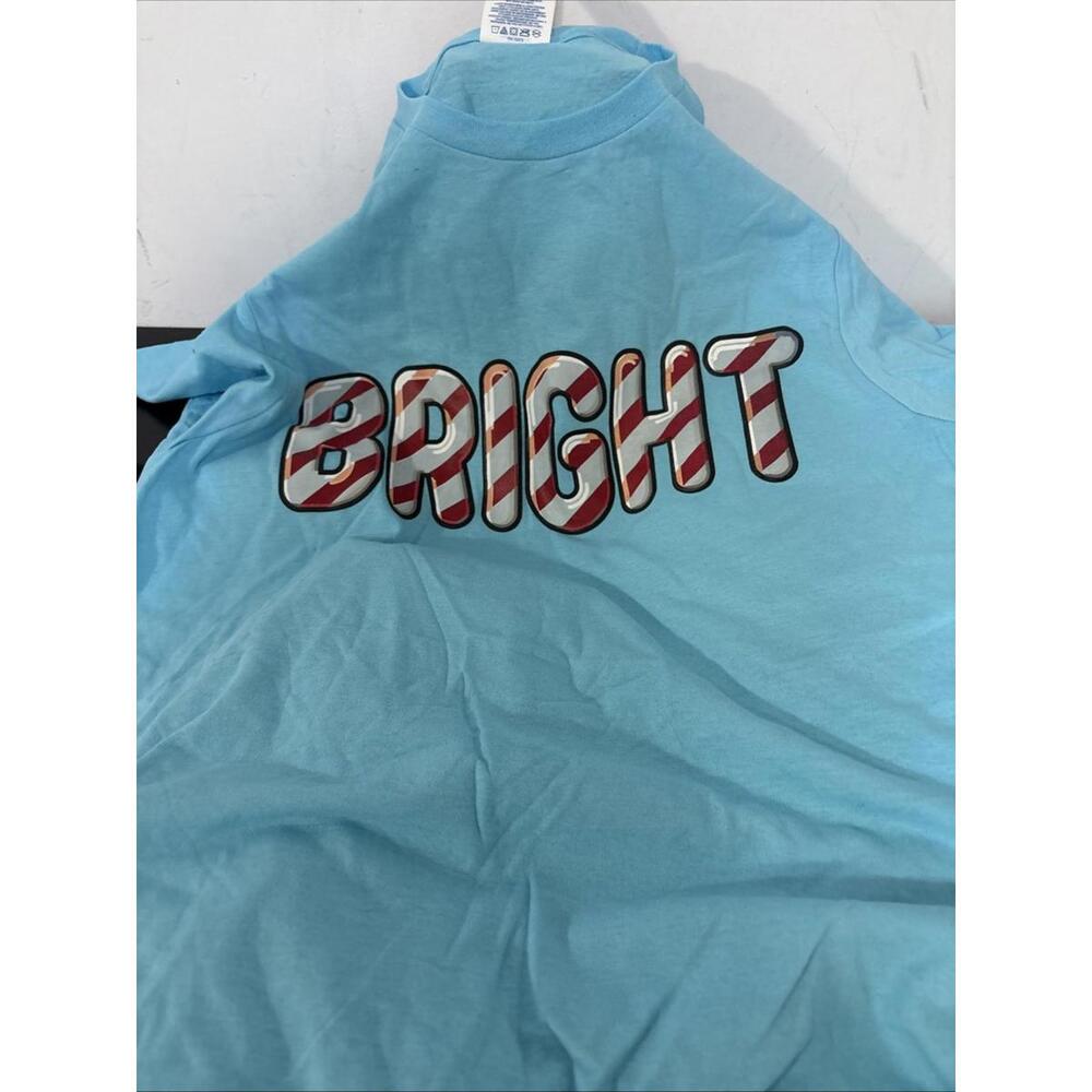 Womens Merry and Bright T Shirt‎ Cute Christmas Carol Holiday Party Tee